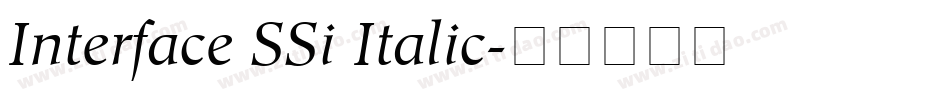 Interface SSi Italic字体转换